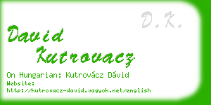 david kutrovacz business card