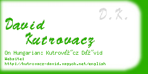 david kutrovacz business card